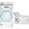 Блок ОП Dita розетка 16А 250В с/з 1-кл. выкл. 10А IP54 бел. Tokov Light TKL-DT-V1RZ-C01-IP54