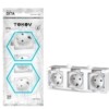 Розетка 3-м ОП Dita 16А IP54 250В с/з с прозрачн. крышкой бел.Tokov Light TKL-DT-R3Z-C01T-IP54