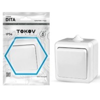 Выключатель 1кл. ОП Dita IP54 10А 250В бел. Tokov Light TKL-DT-V1-C01-IP54