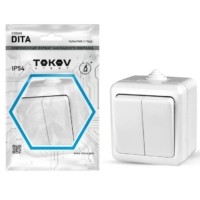 Выключатель 2кл. ОП Dita IP54 10А 250В бел. Tokov Light TKL-DT-V2-C01-IP54
