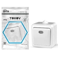 Выключатель 1кл. ОП Dita IP54 10А 250В с инд. бел. Tokov Light TKL-DT-V1I-C01-IP54