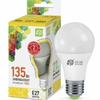 Лампа СДЛ LED-A60-standard 15Вт грушевидная 3000К тепл. бел. E27 1350Лм 160-260В ASD 4690612002088