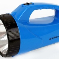 Фонарь светодиодный аккумуляторный LED3818SM LED + 12SMD 3Вт 2 режима аккум. SLA 220В син. Ultraflash 12104 / 12889