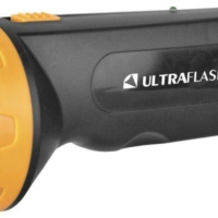 Фонарь светодиодный аккумуляторный LED3827 5LED аккум. SLA 220В пластик. черн./желт. (кор.) Ultraflash 11241