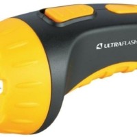 Фонарь светодиодный аккумуляторный LED3804 4LED аккум. SLA 220В пластик. черн./желт. (кор.) Ultraflash 9215
