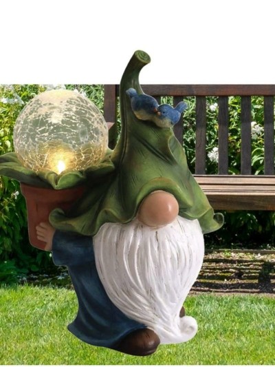 Светильник “Гномик” 18х16х27 тепл. бел. садовый на солнечной батарее аккум. AA NI-MH 600мА.ч Космос KOC_SOL249_G2