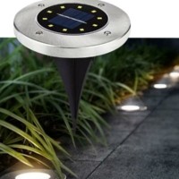 Светильник светодиодный 8SMD бел. 12х12х13 садовый на солнечн. батарее аккум. AA 500мА Космос KOC_SOL105