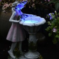 Светильник “Лесная фея” 21х13х27 бел. садовый на солнечн. батарее аккум. AA NI-MH 600мА.ч Космос KOC_SOL250