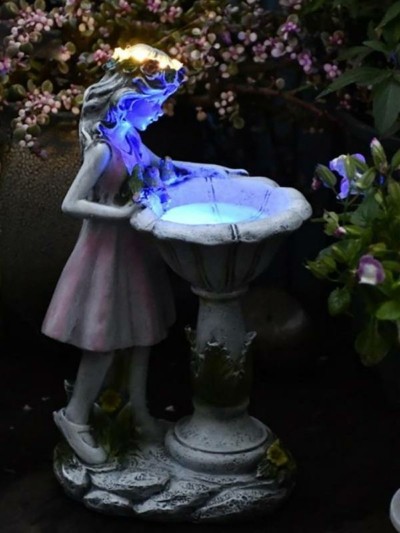 Светильник “Лесная фея” 21х13х27 бел. садовый на солнечн. батарее аккум. AA NI-MH 600мА.ч Космос KOC_SOL250