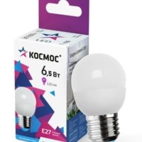 Лампа СДЛ GL45 6.5Вт 6500К E27 220В Космос LkeLED6.5wGL45E2765
