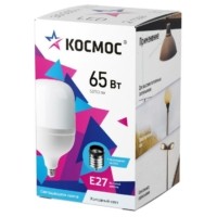Лампа СДЛ высокомощная HWLED 65Вт 6500К E27 220В Космос LksmHWLED65ВтE2765