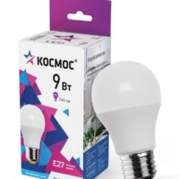 Лампа СДЛ А55 9Вт 6500К Е27Космос LkecLED9wA55E2765