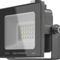 Прожектор светодиодный 61 949 OFL-20-6K-BL-IP65-LED 20Вт 6000К IP65 1600лм черн. ОНЛАЙТ 61949