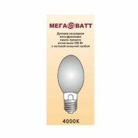 Лампа дуговая вольфрамовая прямого включения ДРВ 250Вт эллипсоидная 4000К E40 МЕГАВАТТ 03222