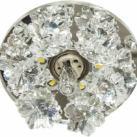 Светильник встраиваемый с белой LED подсветкой Feron 1540 потолочный JCD9 G9 прозрачный