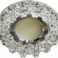 Светильник встраиваемый с разноцветной LED подсветкой Feron CD2542 MR16 прозрачный