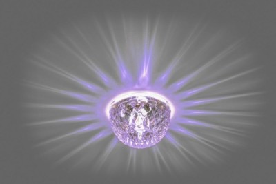 Светильник встраиваемый с разноцветной LED подсветкой Feron JD187 JCD9 прозрачный — изображение 2