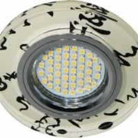 Светильник встраиваемый с белой LED подсветкой Feron 8445-2 потолочный MR16 G5.3 черно-белый