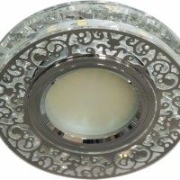 Светильник встраиваемый с белой LED подсветкой Feron C1010MO потолочный MR16 G5.3 прозрачный