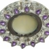 Светильник встраиваемый с белой LED подсветкой Feron CD55A потолочный MR16 G5.3 прозрачно-сиреневый