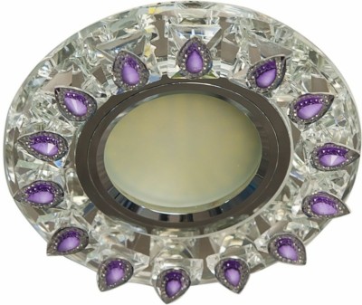 Светильник встраиваемый с белой LED подсветкой Feron CD55A потолочный MR16 G5.3 прозрачно-сиреневый