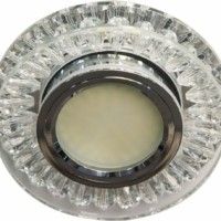 Светильник встраиваемый с белой LED подсветкой Feron C1015MO потолочный MR16 G5.3 прозрачный