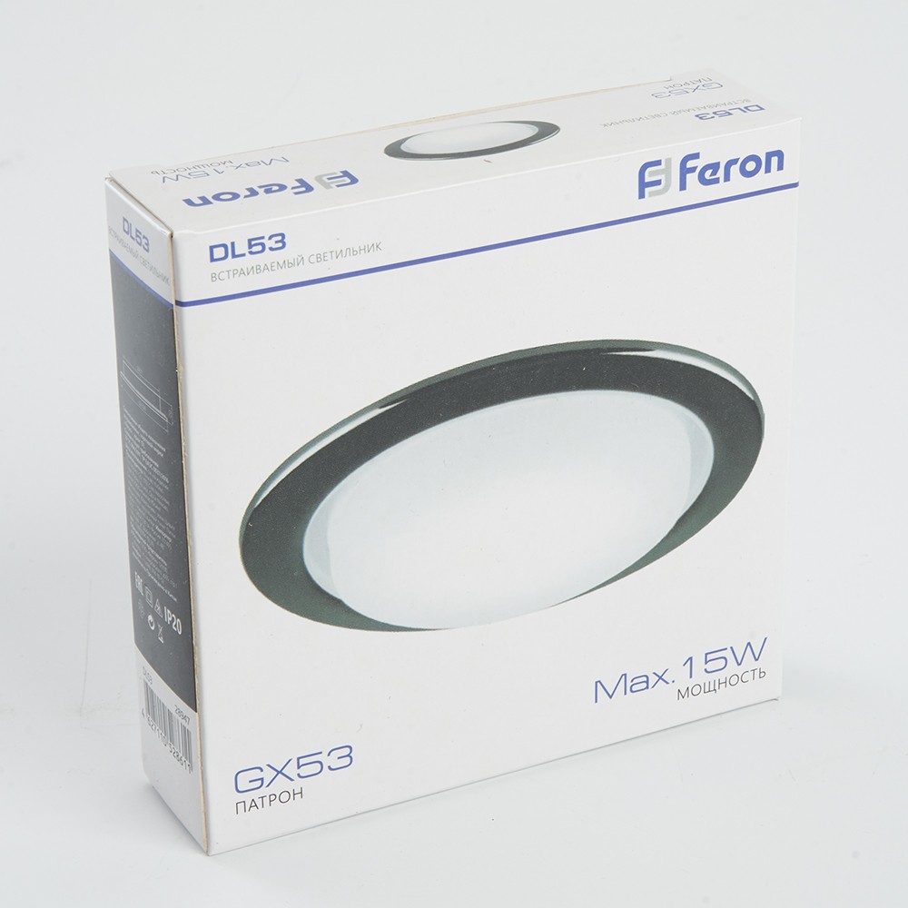 Светильник встраиваемый Feron DL53 потолочный GX53 черный хром — изображение 7