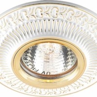 Светильник встраиваемый Feron DL6240 потолочный MR16 G5.3 белый золотой