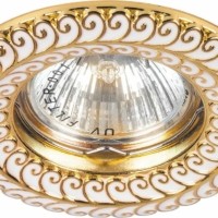 Светильник встраиваемый Feron DL6034 потолочный MR16 G5.3 белый золото