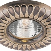 Светильник встраиваемый Feron DL6047 потолочный MR16 G5.3 античное золото