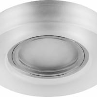Светильник встраиваемый с белой LED подсветкой Feron CD8080 потолочный MR16 G5.3 белый матовый