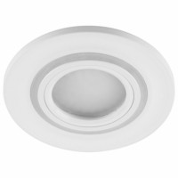 Светильник встраиваемый с белой LED подсветкой Feron CD600 потолочный MR16 G5.3 белый