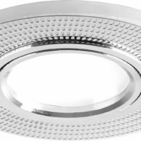 Светильник встраиваемый с белой LED подсветкой Feron CD956 потолочный MR16 G5.3 белый матовый хром