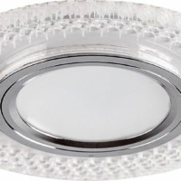 Светильник встраиваемый с белой LED подсветкой Feron CD955 потолочный MR16 G5.3 прозрачный