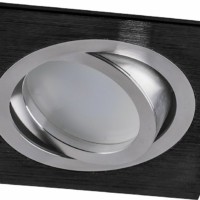 Светильник встраиваемый Feron DL2801 потолочный MR16 G5.3 черный-хром