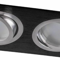 Светильник встраиваемый Feron DL2802 потолочный MR16 G5.3 черный-хром