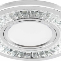 Светильник встраиваемый с LED подсветкой Feron CD958 потолочный MR16 G5.3 прозрачный хром