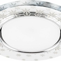 Светильник встраиваемый с белой LED подсветкой Feron CD4030 потолочный GX53 без лампы прозрачный