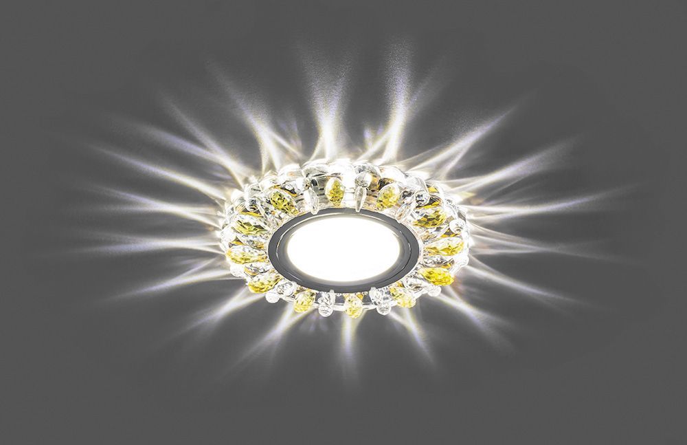 Светильник встраиваемый с белой LED подсветкой Feron CD914 потолочный MR16 G5.3 прозрачный-желтый — изображение 2