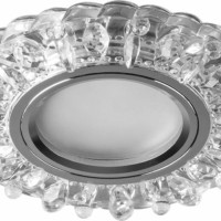 Светильник встраиваемый с белой LED подсветкой Feron CD916 потолочный MR16 G5.3 прозрачный