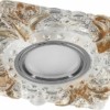 Светильник встраиваемый с белой LED подсветкой Feron CD920 потолочный MR16 G5.3 прозрачный-коричневый