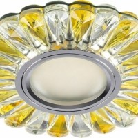 Светильник встраиваемый с белой LED подсветкой Feron CD901 потолочный MR16 G5.3 прозрачный-желтый