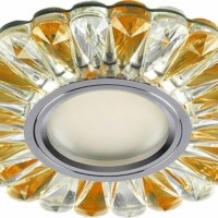 Светильник встраиваемый с белой LED подсветкой Feron CD901 потолочный MR16 G5.3 прозрачный-коричневый