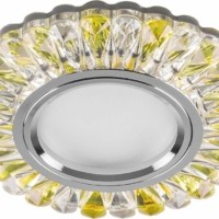Светильник встраиваемый с белой LED подсветкой Feron CD902 потолочный MR16 G5.3 прозрачный-желтый