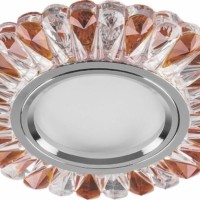 Светильник встраиваемый с белой LED подсветкой Feron CD902 потолочный MR16 G5.3 прозрачный-коричневый