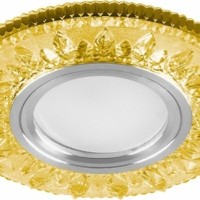 Светильник встраиваемый с белой LED подсветкой Feron CD903 потолочный MR16 G5.3 желтый