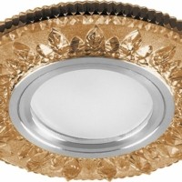 Светильник встраиваемый с белой LED подсветкой Feron CD903 потолочный MR16 G5.3 коричневый