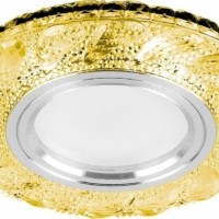 Светильник встраиваемый с белой LED подсветкой Feron CD907 потолочный MR16 G5.3 желтый