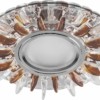 Светильник встраиваемый с белой LED подсветкой Feron CD911 потолочный MR16 G5.3 прозрачный-коричневый
