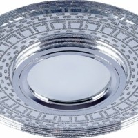 Светильник встраиваемый с LED подсветкой Feron CD981 потолочный MR16 G5.3 прозрачный серебро